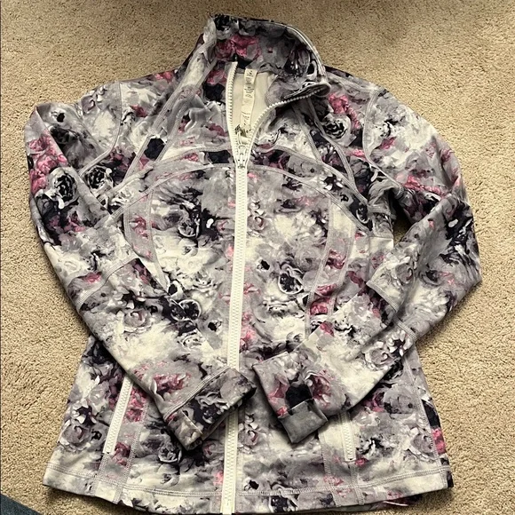 Lululemon Athletica Floral Jacket - Gray and Pink - Picture 1 of 3